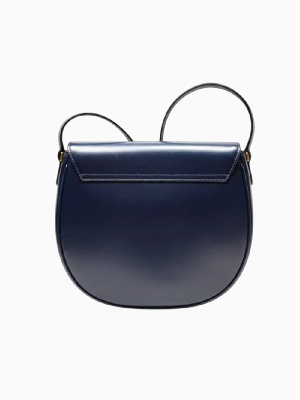 ITALIAN Gianfranco Lotti FIRENZE Shoulder Bag Navy Blue Leather